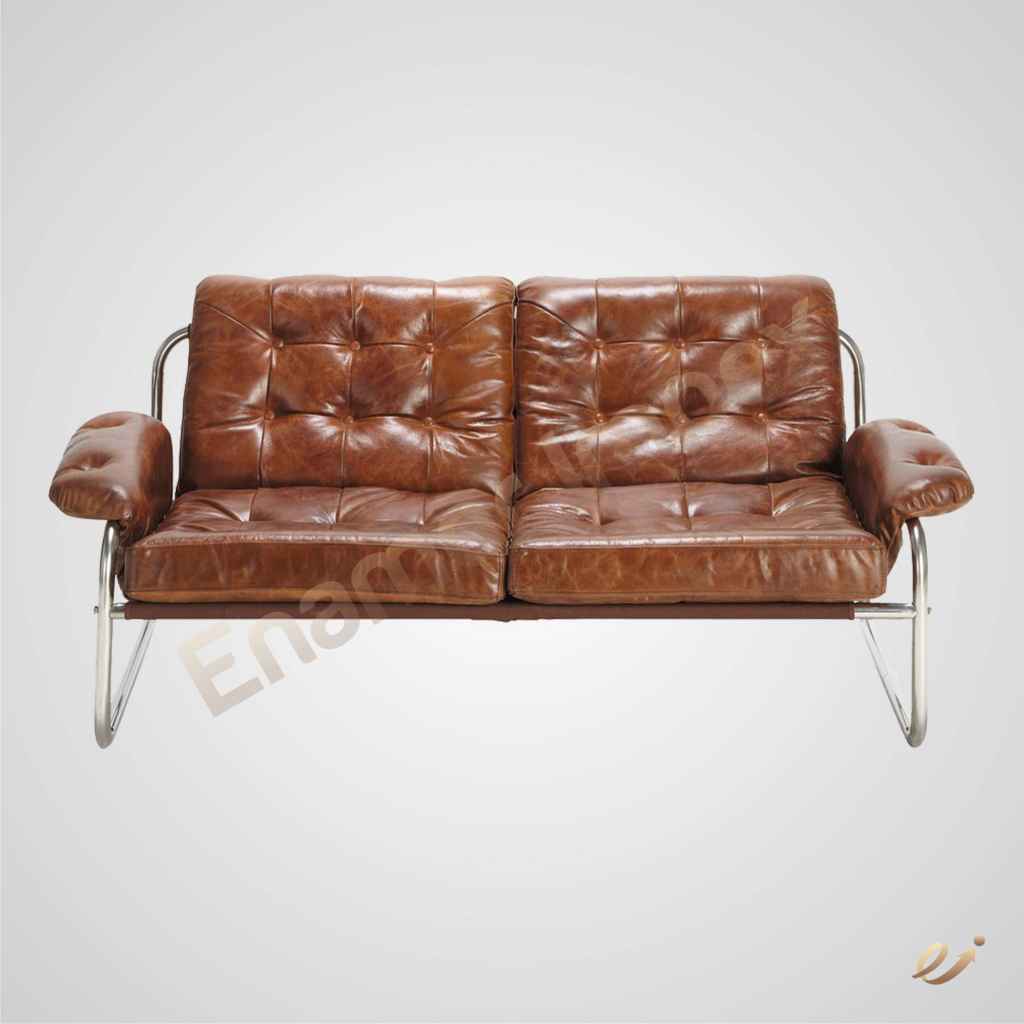 Seater Leather Vintage Sofa