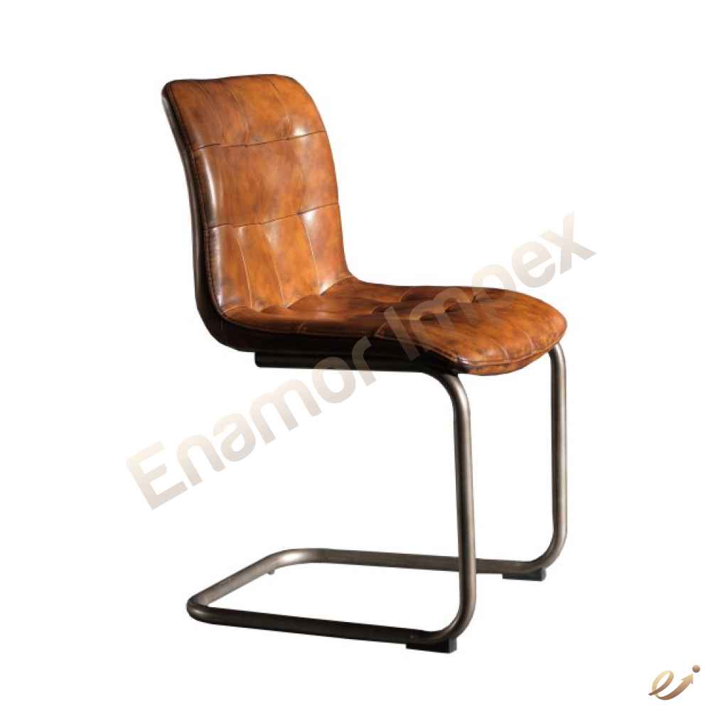 Leather Iror Chair