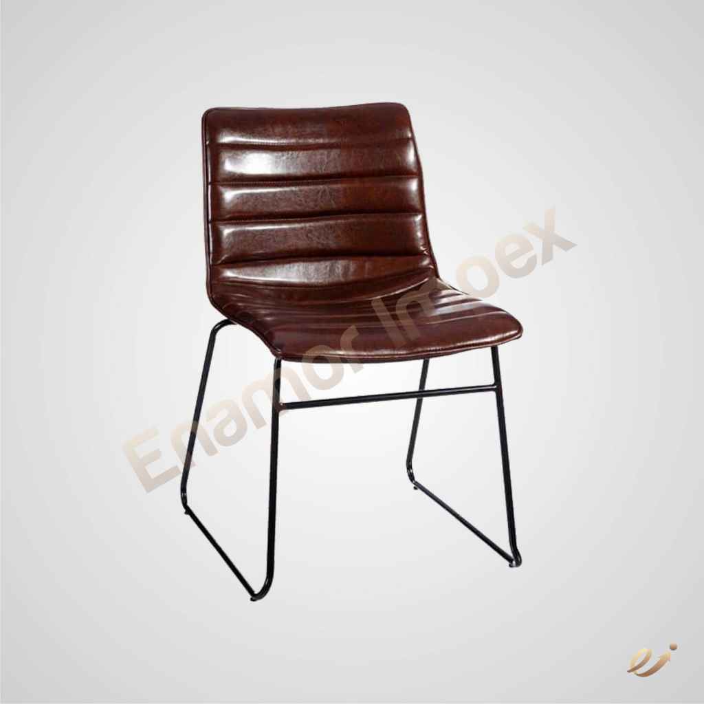 Brown Faux Leather Chair