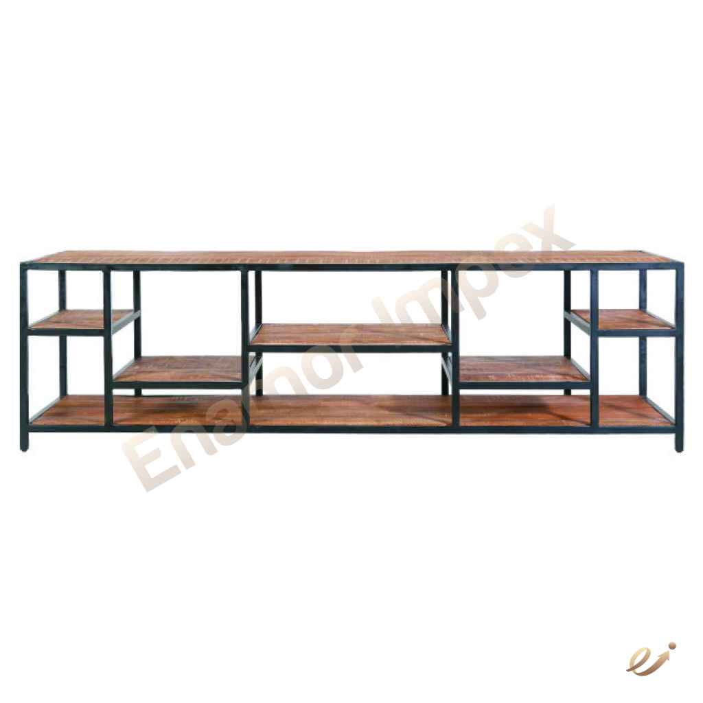 Iron and Wood Cabinet Sideboard